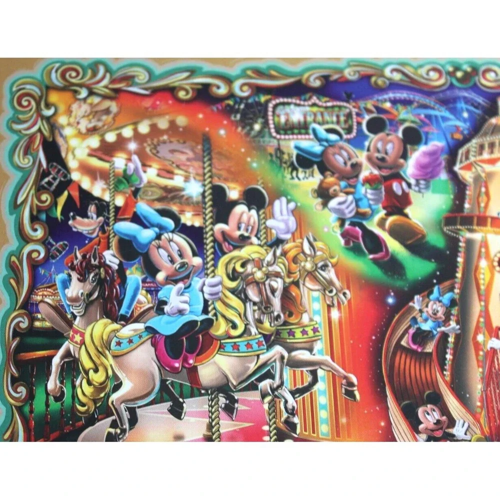 Mickey's Carnival~Disney SEALED 1000‎ Pc Puzzle w/Poster Ceaco Silver Select Ed.